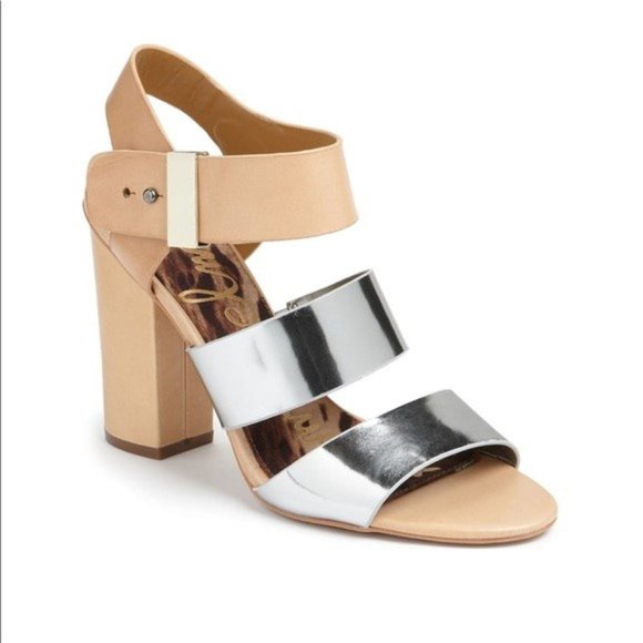 Sam Edelman Yelena Chunky Strappy Heels - Size 6 - Picture 1 of 13